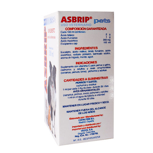 Asbrip Pets Antiviral y Antitusígeno Natural (Frasco 150 ml) 2 Empaque Asbrip Pets Antiviral y Antitusígeno Natural (Frasco 150 ml) de 150 mililitro