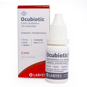 Ocubiotic con Esteroide Colirio Oftálmico (5 ml) para perros