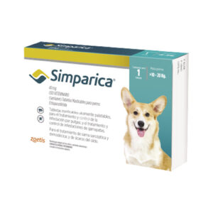 Simparica Antipulgas para Perros de 10 a 20 kg para perros