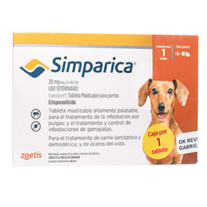 Simparica Antipulgas para Perros de 5.1 a 10 kg para perros