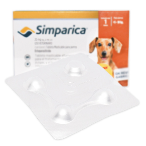 Simparica Antipulgas para Perros de 5.1 a 10 kg 2 Empaque Simparica Antipulgas para Perros de 5.1 a 10 kg de 1 tableta
