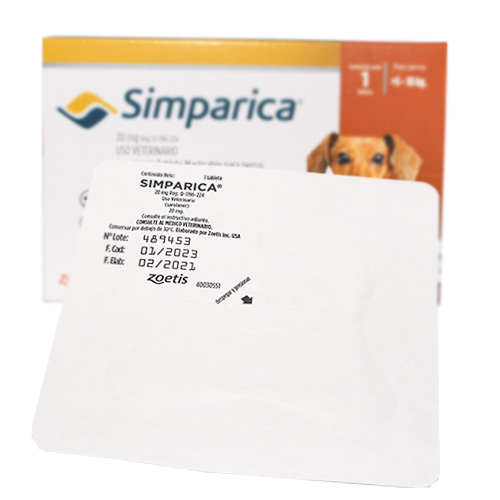 Simparica Antipulgas para Perros de 5.1 a 10 kg 3 Empaque Simparica Antipulgas para Perros de 5.1 a 10 kg de 1 tableta