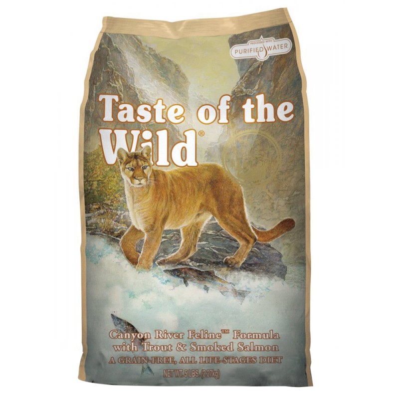 Taste of the Wild Canyon River Sabor Trucha y Salmón para Gato 2 Empaque Taste of the Wild Canyon River Sabor Trucha y Salmón para Gato de 14 lb