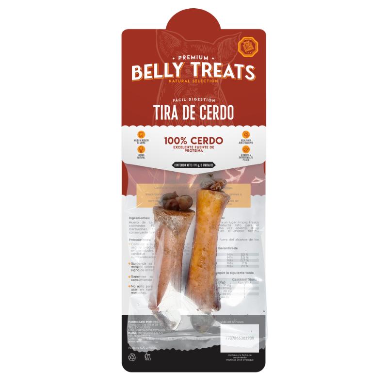 Belly Treats Tiras de Cuero de Cerdo 2 uds 1 Alimento Belly Treats Tiras de Cuero de Cerdo 2 uds para perros