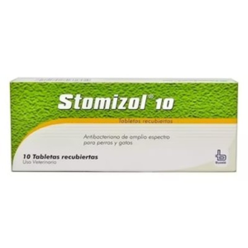 Stomizol 10 mg Espiramicina + Metronidazol (Caja x 10 Tabletas) 1 Stomizol 10 mg Espiramicina + Metronidazol (Caja x 10 Tabletas) para perros