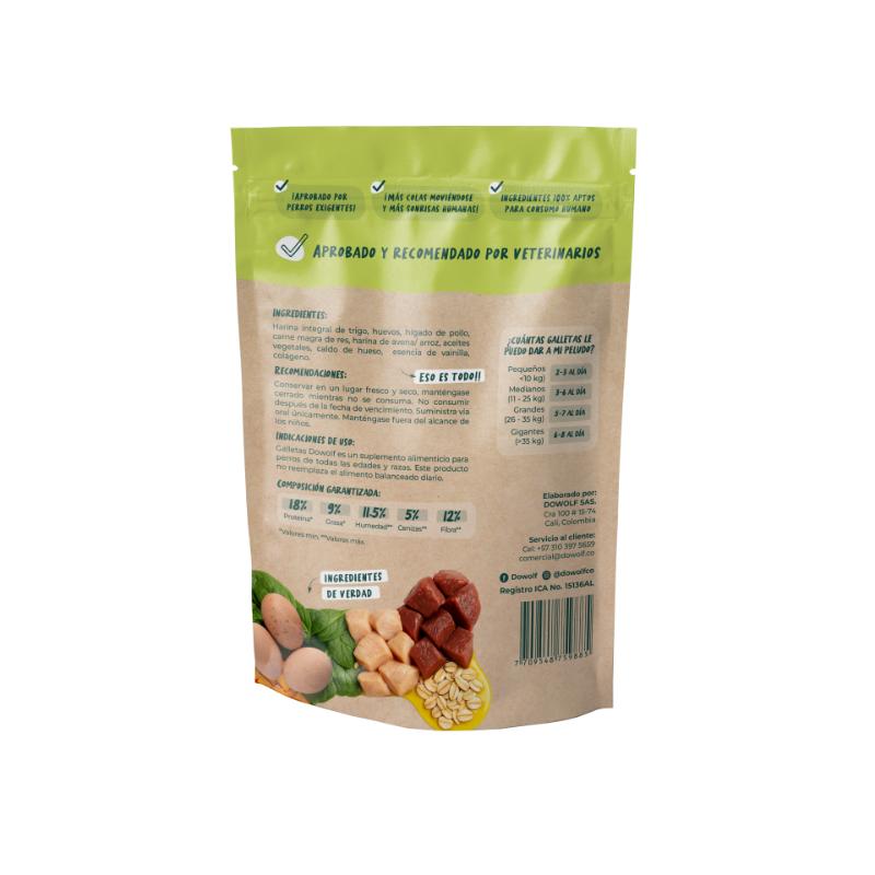 Dowolf Galletas Mixtas Pollo y Ternera 200 g 2 Empaque Dowolf Galletas Mixtas Pollo y Ternera 200 g de 200 g