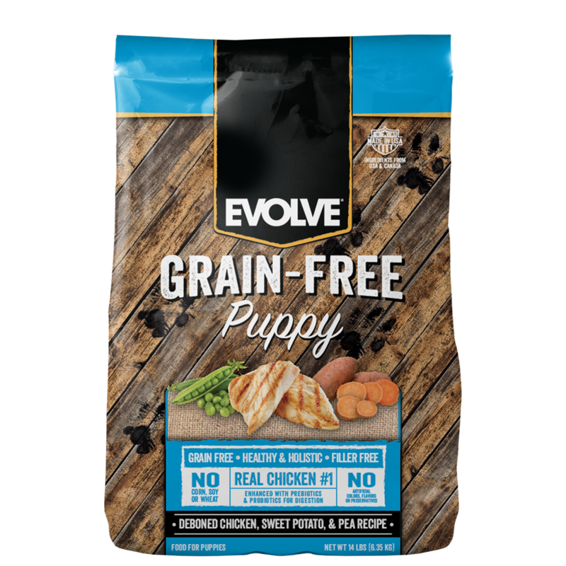 Evolve Grain-Free Chicken & Chickpea Puppy 2 Empaque Evolve Grain-Free Chicken & Chickpea Puppy de 6.35 kg