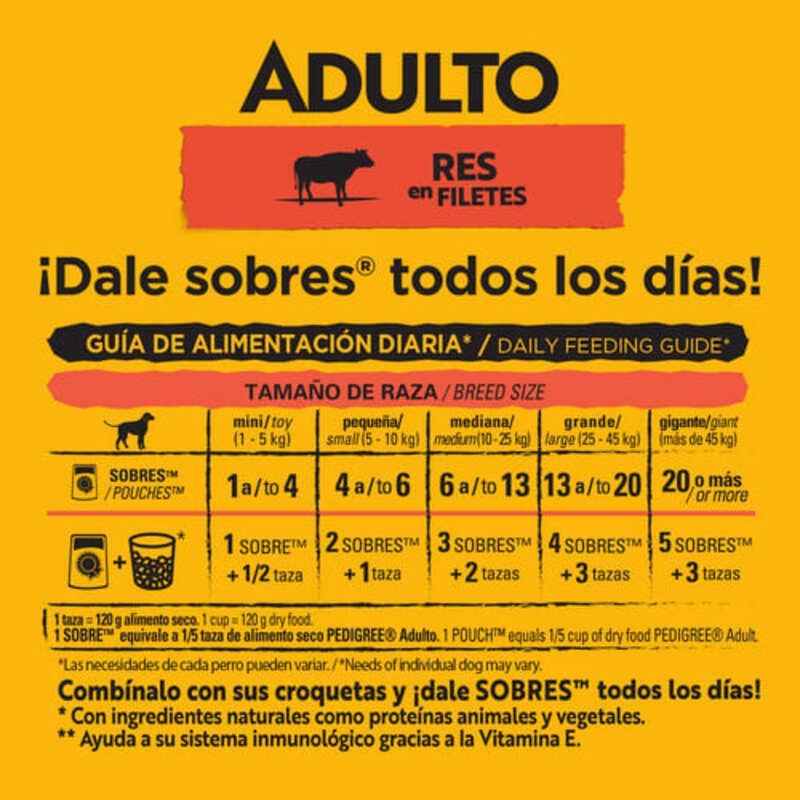 Pedigree Pouch Res Adulto 100 g 3 Empaque Pedigree Pouch Res Adulto 100 g de 100 g