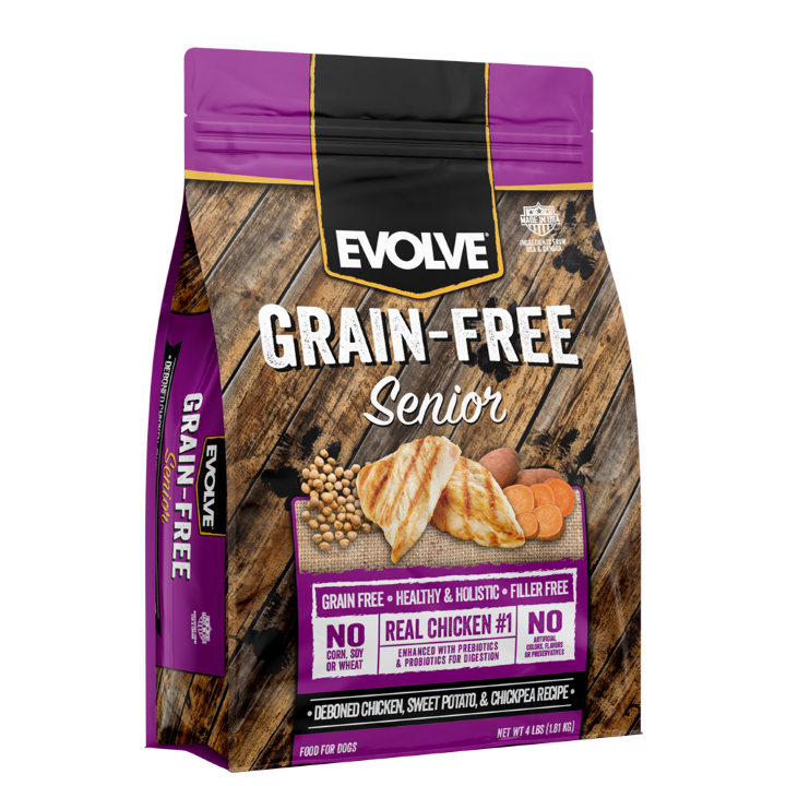 Evolve Grain-Free Senior & Light Pavo y Garbanzo 3 Empaque Evolve Grain-Free Senior & Light Pavo y Garbanzo de 6,35 kg