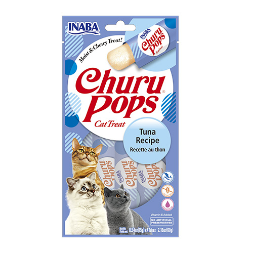 Inaba Churu Pops Gato Atún (4 Tubos) 1 Alimento Inaba Churu Pops Gato Atún (4 Tubos) para perros