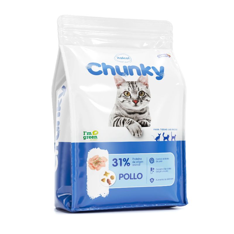 Chunky Gatos Adultos Pollo 3 Empaque Chunky Gatos Adultos Pollo de 1.5 kg