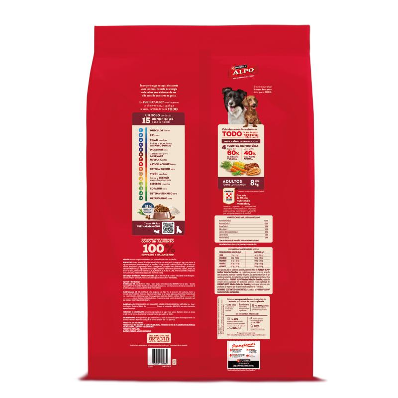 Alpo Adultos Carne, Pollo, Cereales y Vegetales 8 kg 2 Empaque Alpo Adultos Carne, Pollo, Cereales y Vegetales 8 kg de 8 kg
