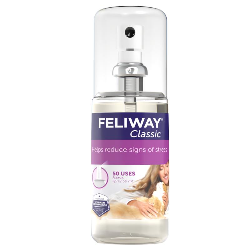 Feliway Classic Spray Calmante de Feromonas Felinas (60 ml) 3 Empaque Feliway Classic Spray Calmante de Feromonas Felinas (60 ml) de 60 mililitro