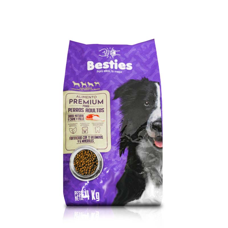 Besties Alimento Perros Adultos Carne y Pollo 1 Alimento Besties Alimento Perros Adultos Carne y Pollo para perros