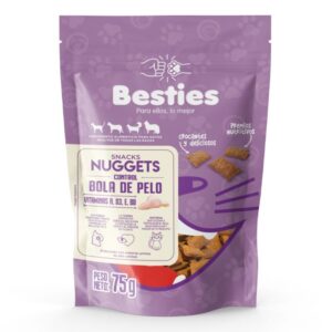 Alimento Besties Nuggets Crujientes Control Bola de Pelo para Gato para perros