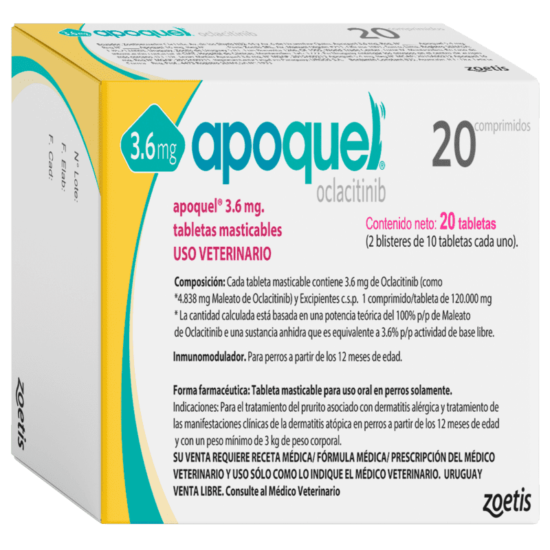 Apoquel Tratamiento Dermatológico 1 Apoquel Tratamiento Dermatológico - Presentación 3.6 Mg 20 MEDICAMENTOS
