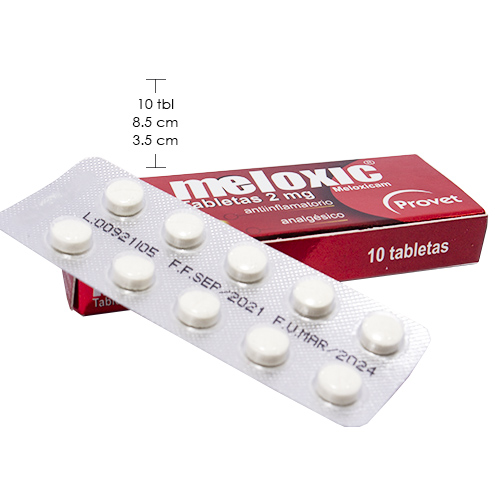 Meloxic 2 mg Meloxicam Antiinflamatorio y Analgésico (Caja x 10 Tabletas) 3 Empaque Meloxic 2 mg Meloxicam Antiinflamatorio y Analgésico (Caja x 10 Tabletas) de
