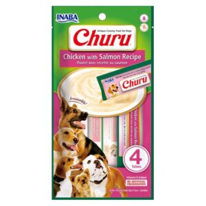 Alimento Churu Dog Pollo y Salmón 4 tubos 56 g para perros