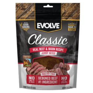 Alimento Evolve Dog Jerky Beef & Bison Classic 340 g para perros