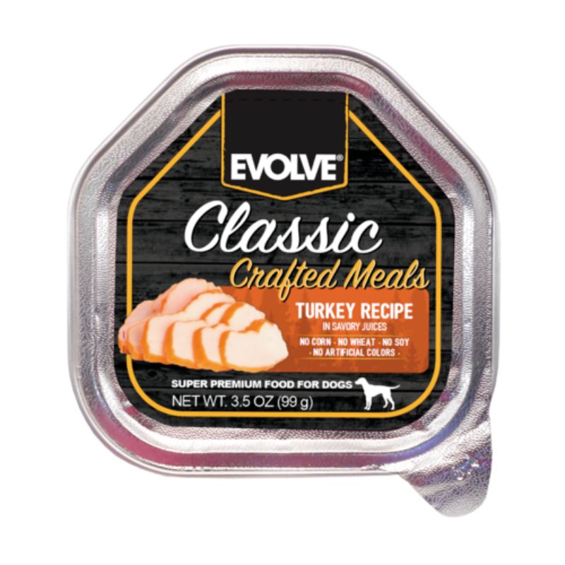 Evolve Crafted Meals Pavo Bandeja 99 g 1 Alimento Evolve Crafted Meals Pavo Bandeja 99 g para perros