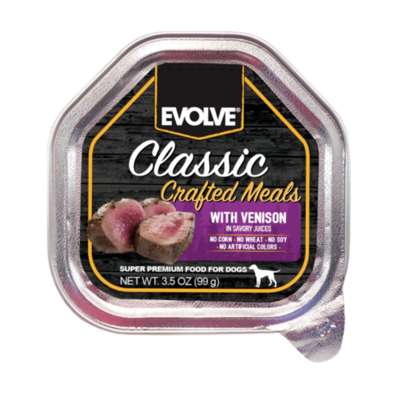 Evolve Crafted Meals Venado Bandeja 99 g 1 Alimento Evolve Crafted Meals Venado Bandeja 99 g para perros