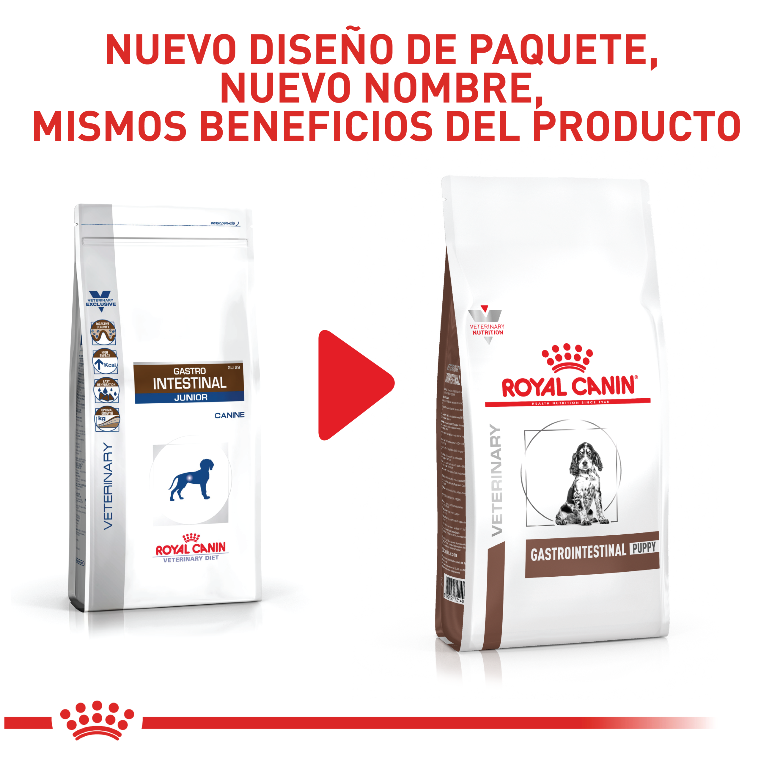 Royal Canin VHN Gastrointestinal Puppy / Junior 2 Empaque Royal Canin VHN Gastrointestinal Puppy / Junior de 2.5 kg