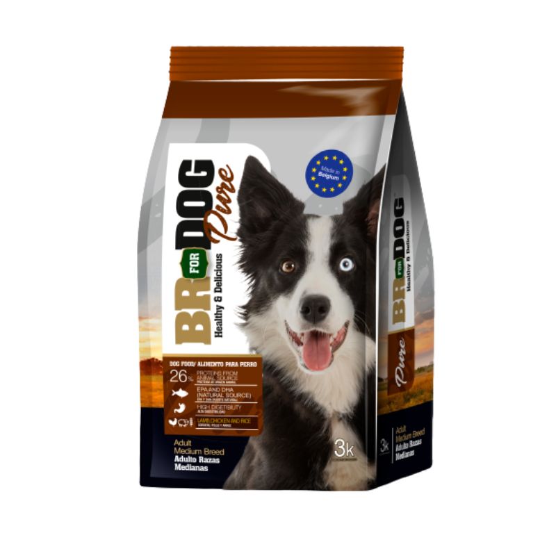 BR For Dog Adulto Raza Mediana 1 Alimento BR For Dog Adulto Raza Mediana para perros