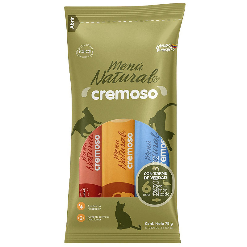 Chunky Menú Natural Cremoso Surtido para Gato (6 Sobres) 1 Alimento Chunky Menú Natural Cremoso Surtido para Gato (6 Sobres) para perros