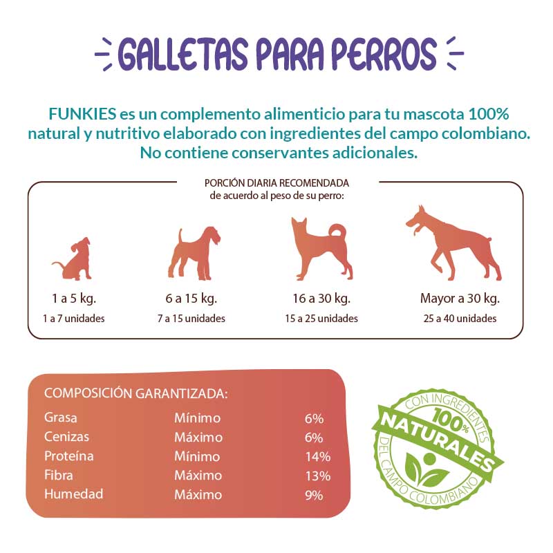 Funkies Galletas Naturales de Remolacha Pollo y Zanahoria 125 g 3 Empaque Funkies Galletas Naturales de Remolacha Pollo y Zanahoria 125 g de 125 g