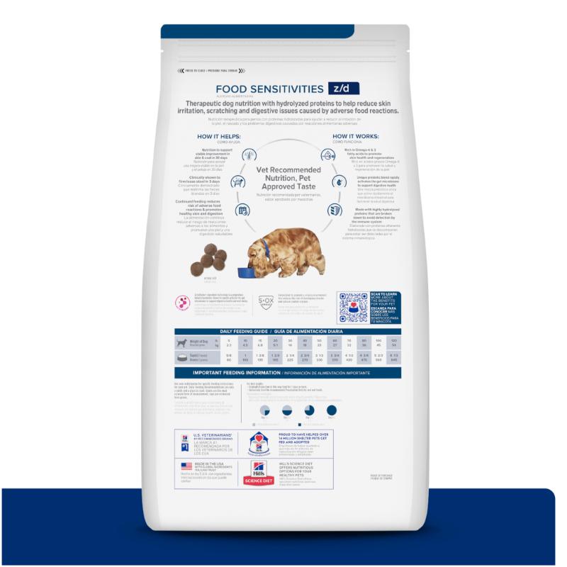 Hill's Prescription Diet z/d Skin/Food Sensitivities 2 Empaque Hill's Prescription Diet z/d Skin/Food Sensitivities de 8 lb