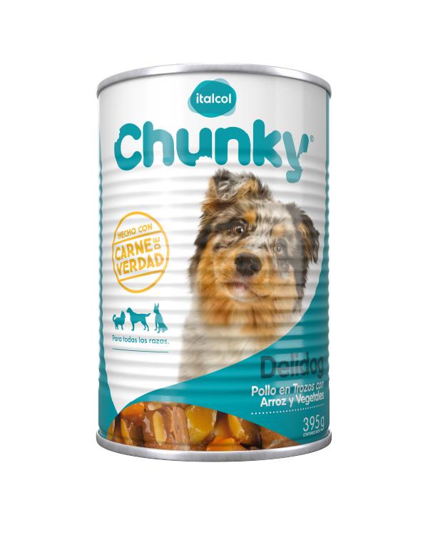 Chunky Delidog Trozos de Pollo Adulto 395 g 1 Alimento Chunky Delidog Trozos de Pollo Adulto 395 g para perros