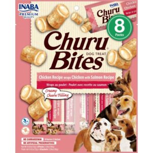 Alimento Churu Bites Dog Pollo y Salmón 8 uds para perros