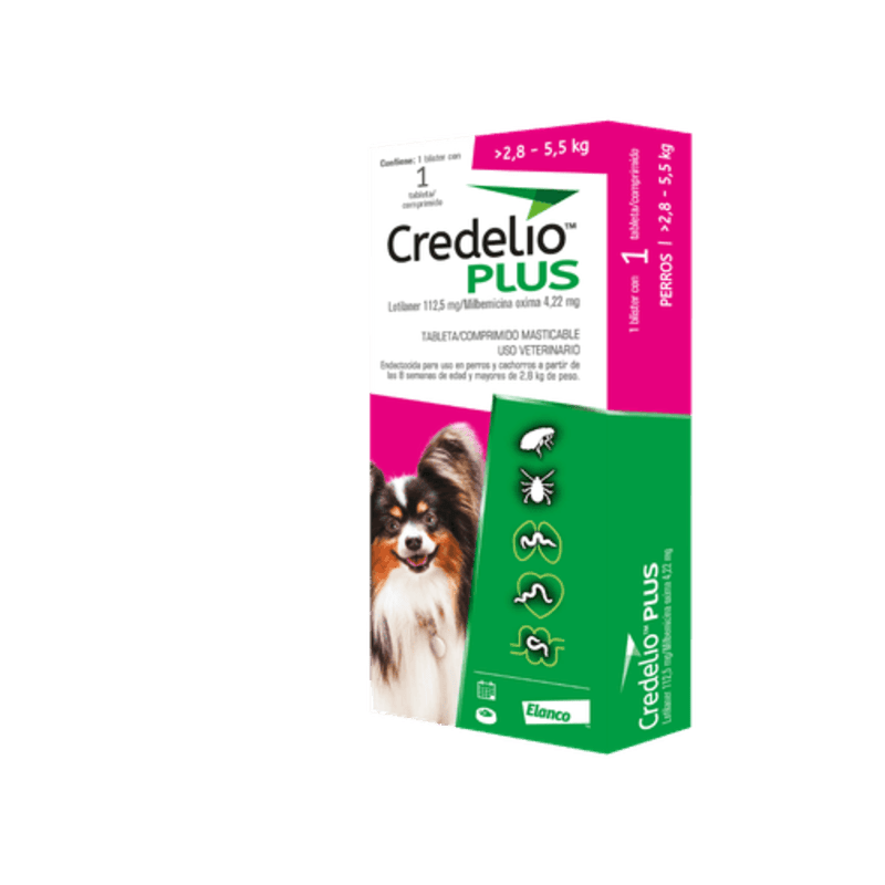 Credelio Plus Antipulgas para Perros de 2.8 a 5.5 kg 1 Credelio Plus Antipulgas para Perros de 2.8 a 5.5 kg para perros