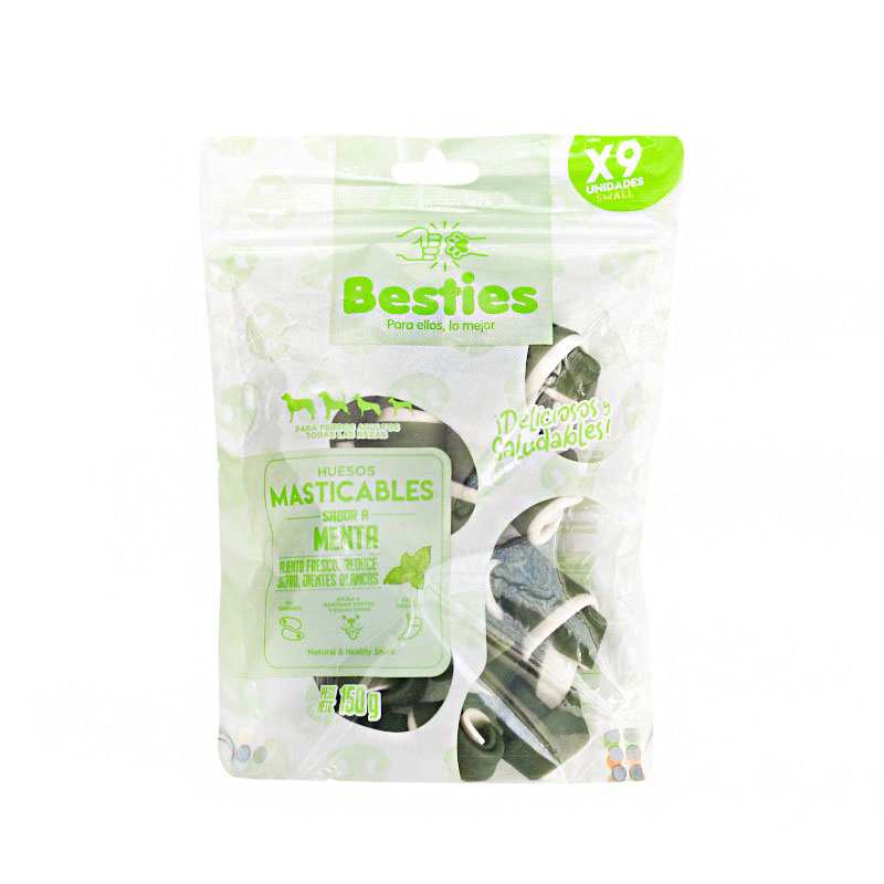 Besties Huesos Masticables Mini Menta 9 uds 2 Empaque Besties Huesos Masticables Mini Menta 9 uds de 9 uds