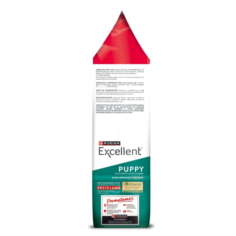 Purina Excellent Cachorro Razas Medianas y Grandes Pollo y Arroz 3 Empaque Purina Excellent Cachorro Razas Medianas y Grandes Pollo y Arroz de 3 kg