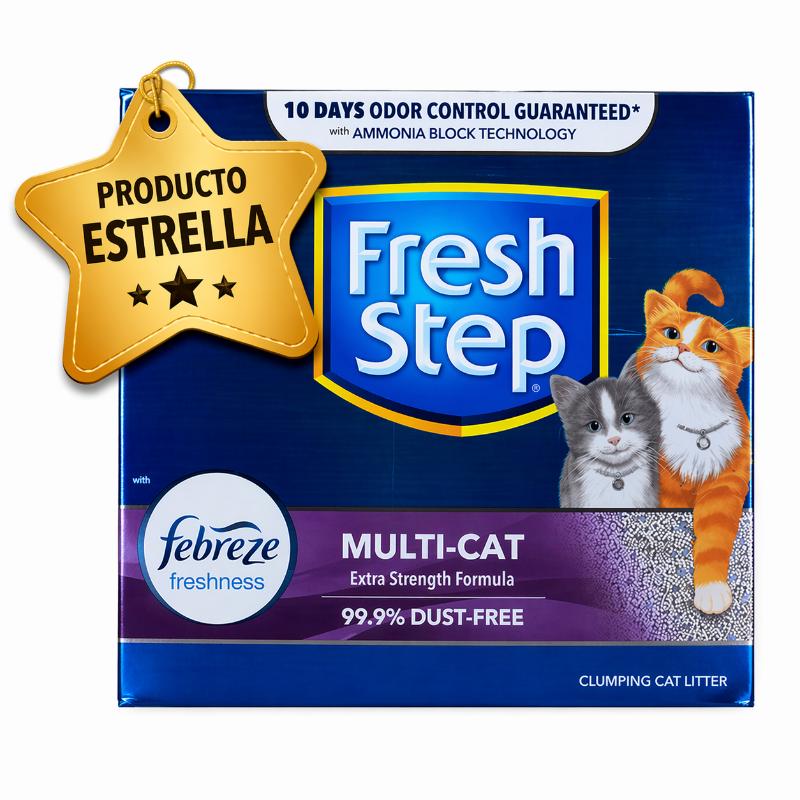 Fresh Step Multi-Cat con Febreze Arena para Gato 4 Empaque Fresh Step Multi-Cat con Febreze Arena para Gato de 25 lb
