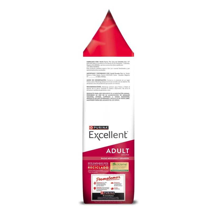 Purina Excellent Adulto Razas Medianas y Grandes Pollo y Arroz 3 Empaque Purina Excellent Adulto Razas Medianas y Grandes Pollo y Arroz de 3 kg