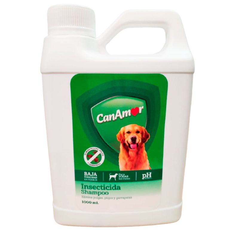 CanAmor Champú Antipulgas y Garrapatas 4 Empaque CanAmor Champú Antipulgas y Garrapatas de 1000 mililitro