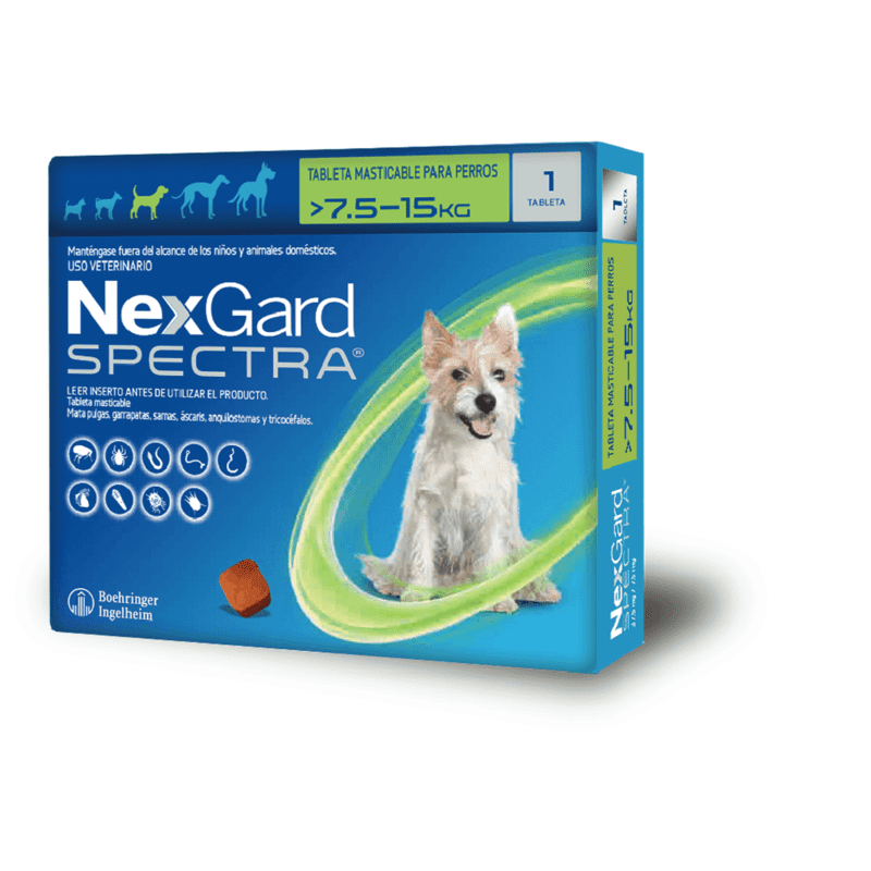NexGard Spectra Antipulgas para Perros de 7.6 a 15 kg 1 NexGard Spectra Antipulgas para Perros de 7.6 a 15 kg para perros