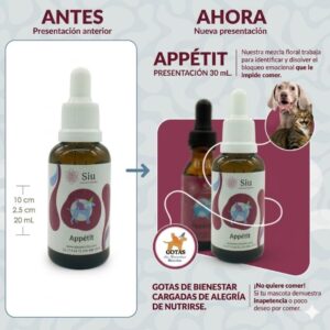 Siu Esencia Floral Appétit Estimulante del Apetito (Gotero 20 ml) para perros