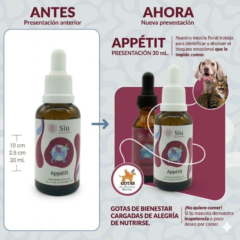 Siu Esencia Floral Appétit Estimulante del Apetito (Gotero 20 ml) 1 Siu Esencia Floral Appétit Estimulante del Apetito (Gotero 20 ml) para perros