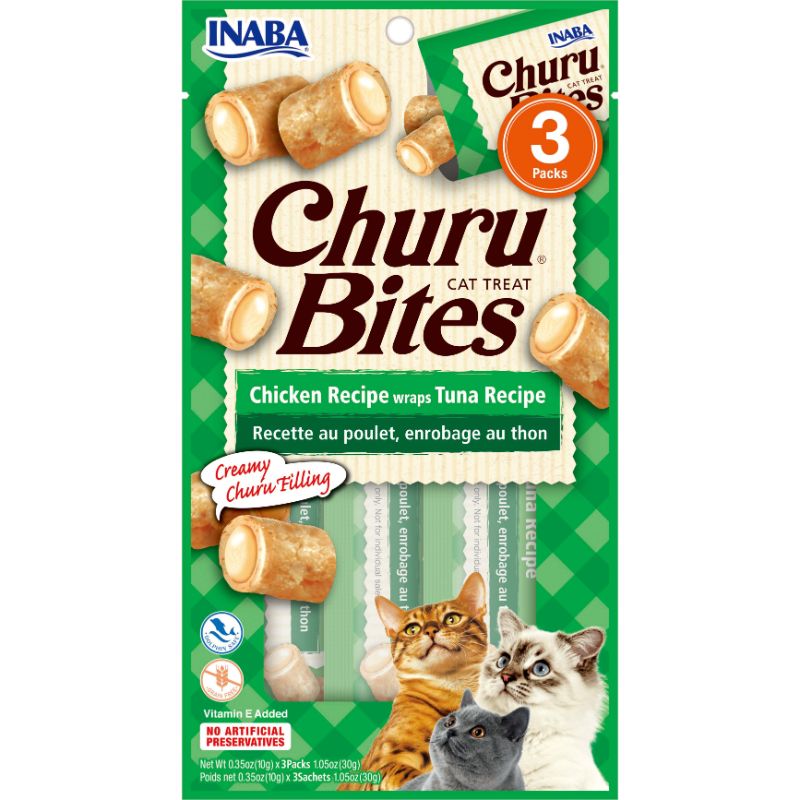 Inaba Churu Bites Chicken Wraps con Atún para Gato 1 Alimento Inaba Churu Bites Chicken Wraps con Atún para Gato para perros