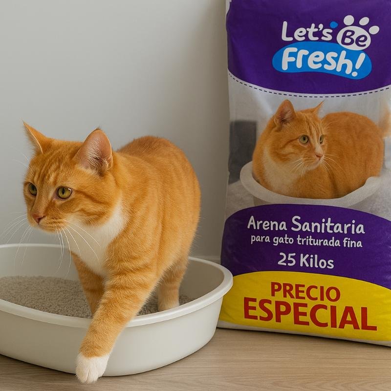 Let's Be Fresh Arena Precio Especial Aglomerante para Gato 2 Empaque Let's Be Fresh Arena Precio Especial Aglomerante para Gato de 25 kg