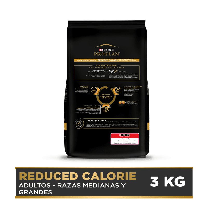 Purina Pro Plan Reduced Calorie Medianas y Grandes 2 Empaque Purina Pro Plan Reduced Calorie Medianas y Grandes de 3 kg