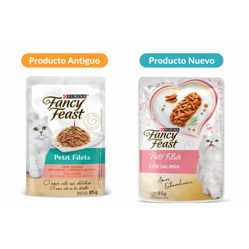 Purina Fancy Feast Petits Filets Salmón para Gato 3 Empaque Purina Fancy Feast Petits Filets Salmón para Gato de 85 g