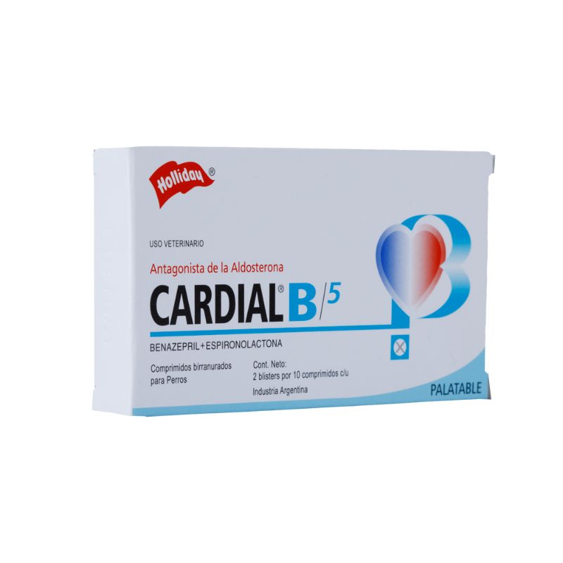Cardial B 5 mg Soporte Cardiovascular (Caja x 20 Comprimidos) 2 Empaque Cardial B 5 mg Soporte Cardiovascular (Caja x 20 Comprimidos) de 20 comprimidos