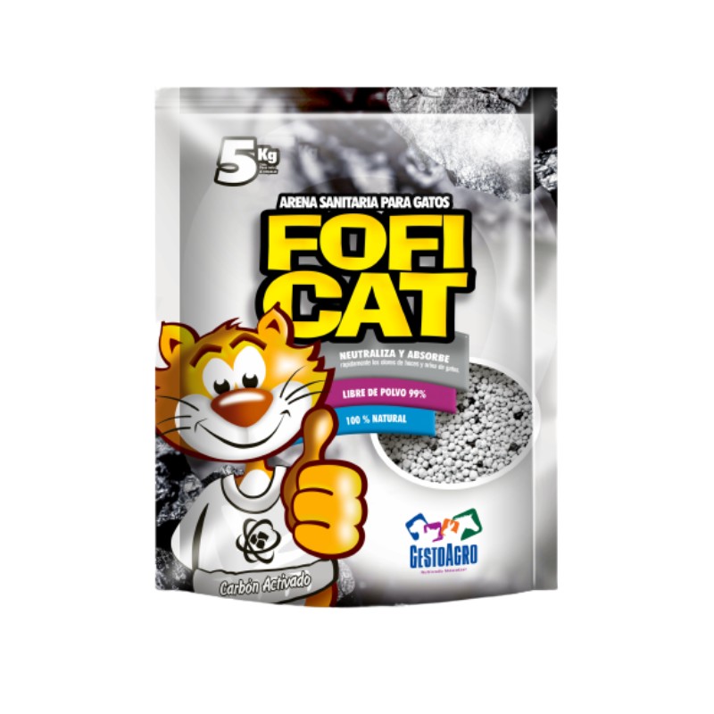 Foficat Arena con Aroma y Carbón Activado para Gatos 1 Alimento Foficat Arena con Aroma y Carbón Activado para Gatos para perros