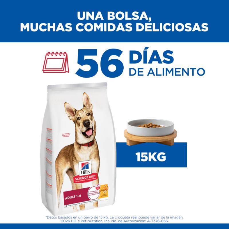 Hill's Science Diet Adult Pollo y Cebada 4 Empaque Hill's Science Diet Adult Pollo y Cebada de 6,6 lb