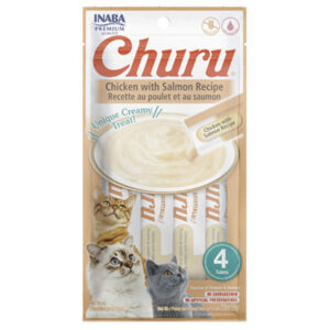 Alimento Inaba Churu Gato Pollo con Salmón (4 Tubos) para perros