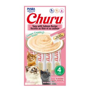 Alimento Inaba Churu Gato Atún con Salmón (4 Tubos) para perros